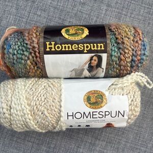Lion Brand Homespun Pearls 412 & Painted Desert 407 New 2 Piece